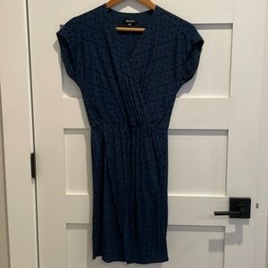 Madewell - Blue Diamond Brushstroke Wrap Surplice Neck - Size XXS